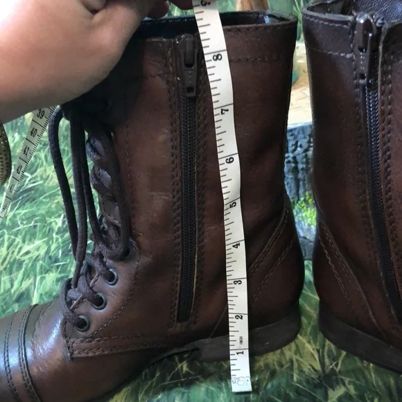 Steve Madden Dark Brown Troopa Boots Size 5 1/2 - Picture 10 of 14